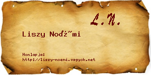 Liszy Noémi névjegykártya